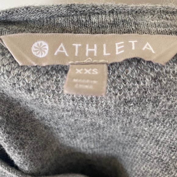 ATHLETA GRAY CAMO ALPACA MERINO WOOL SWEATER - Picture 7 of 7